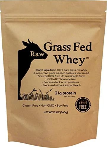 Raw Organic Whey Grass Fed Whey Protein Powder Unflavored 255 g (12 oz) | Pure 1-Ingredient Protein for Muscle Recovery thumbnail 1