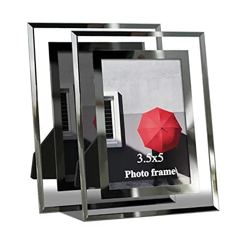 Giftgarden 3.5x5 Picture Frame Modern 3.5 by 5 Glass Frame for Photo Tabletop Display, 2 Pack | Elegant Wall & Tabletop Decor thumbnail 1