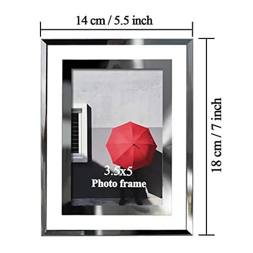 Giftgarden 3.5x5 Picture Frame Modern 3.5 by 5 Glass Frame for Photo Tabletop Display, 2 Pack | Elegant Wall & Tabletop Decor thumbnail 2