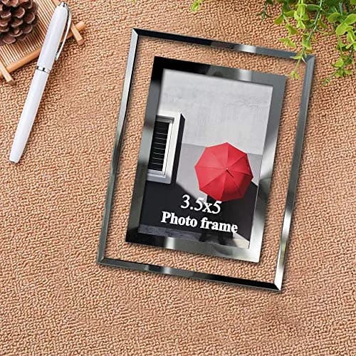 Giftgarden 3.5x5 Picture Frame Modern 3.5 by 5 Glass Frame for Photo Tabletop Display, 2 Pack | Elegant Wall & Tabletop Decor thumbnail 4