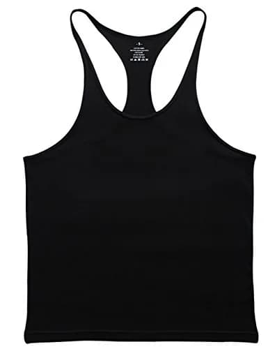 Muscle Alive Bodybuilding Stringer Tank Tops Men Cotton XL Black | Lightweight, Athletic Fit thumbnail 2