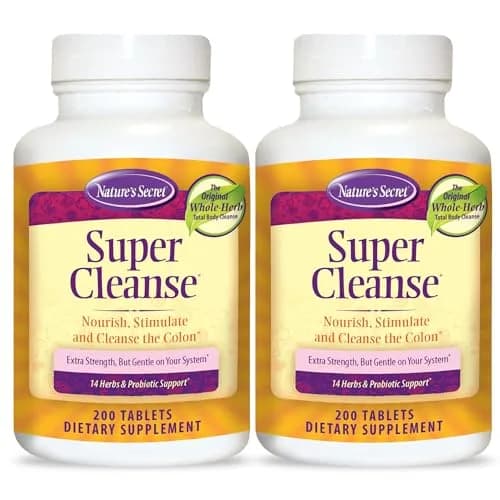 Nature's Secret Super Cleanse Herbal Colon Cleanse & Gut Health 2-Pack | Supports Digestive Wellness & Regularity thumbnail 1