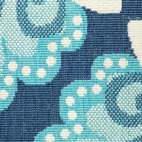 Oriental Weavers Meridian Indoor/Outdoor Rug 2206B 1'10" x 2'10" in Blue/Green | Moroccan Style, Water & Fade Resistant thumbnail 8