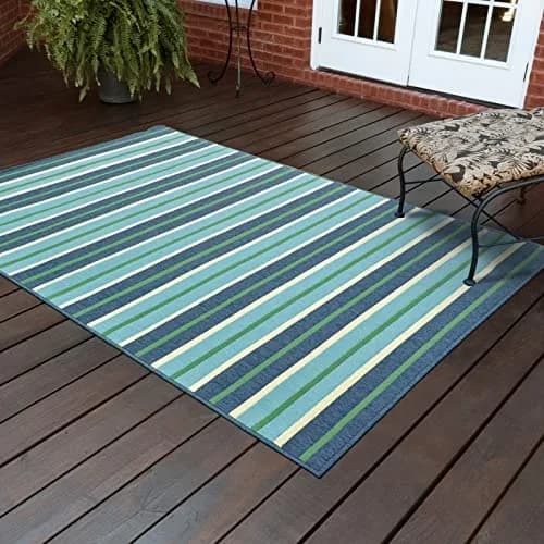 Oriental Weavers Meridian Indoor/Outdoor Rug 3'7" x 5'6" | Water & Fade Resistant thumbnail 1