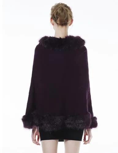 BEAUTELICATE Faux Fur Shawl Wrap Stole 63in x 28in | Elegant Winter Bridal Accessory thumbnail 3