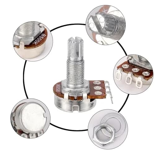 Swhmc Guitar Potentiometer Audio Pots B500K Ohm Replacement 16.5mm Base Dia 18mm Shaft Pack of 10 thumbnail 2