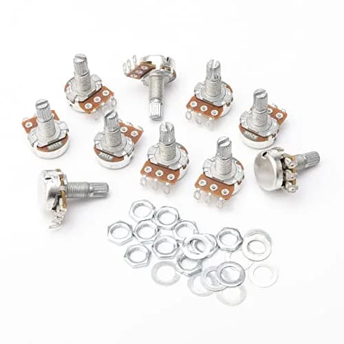 Swhmc A250K Ohm Guitar Potentiometer, 6mm Shaft, Pack of 10 | Smooth Audio Taper for Volume and Tone Controls thumbnail 5