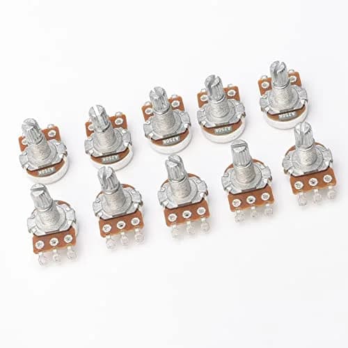 Swhmc A250K Ohm Guitar Potentiometer, 6mm Shaft, Pack of 10 | Smooth Audio Taper for Volume and Tone Controls thumbnail 2