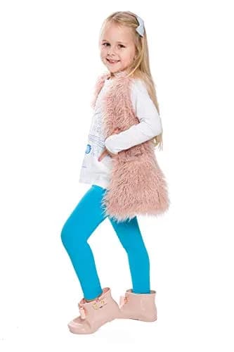 FUTURO FASHION Girls Cotton Leggings Full Length | Soft, Elastic & Trendy for Ages 2-13 thumbnail 1