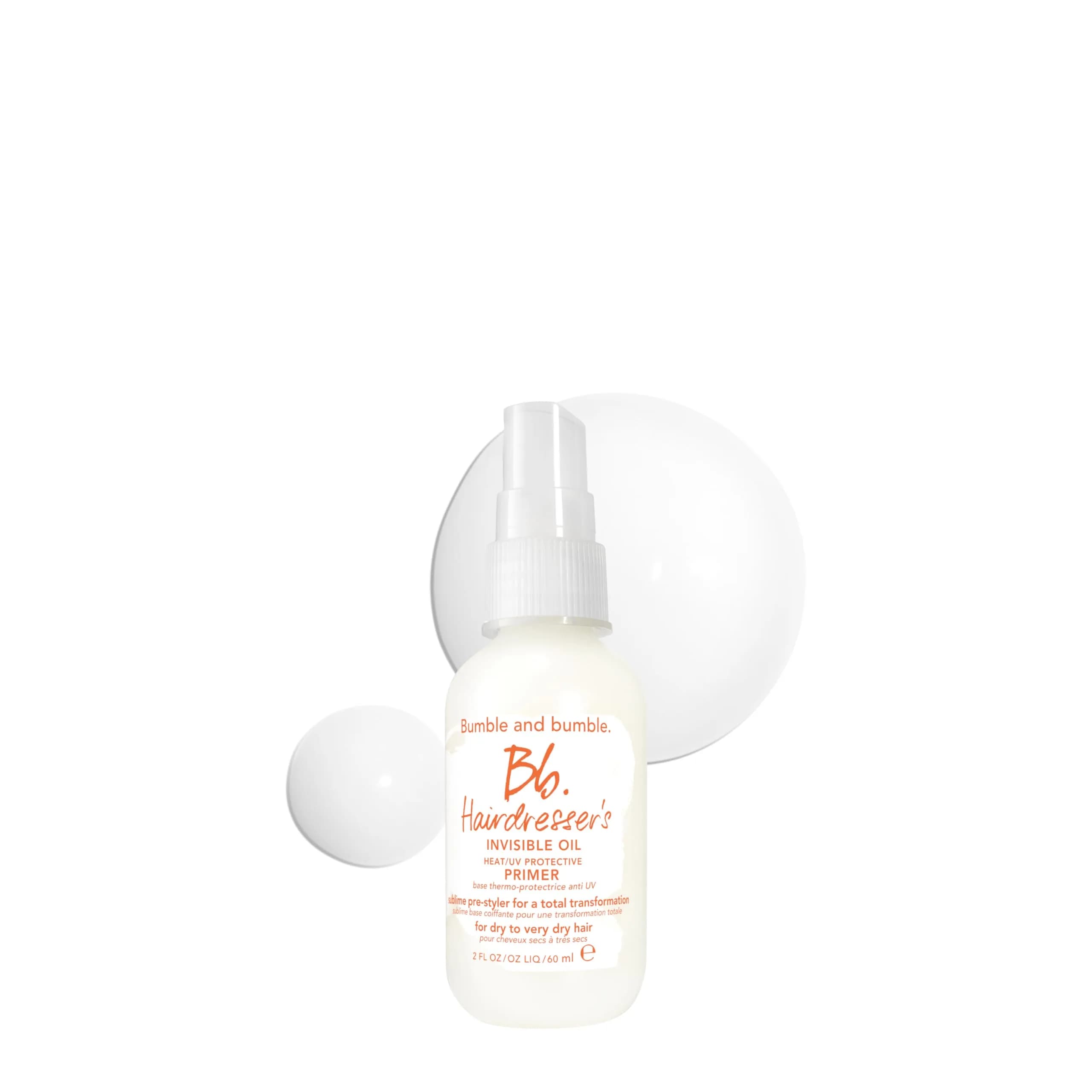 Bumble and bumble. Hairdresser's Invisible Oil Heat/UV Protection Leave-In Conditioner | Hydrating, Anti Frizz, Color Safe | All Hair Types and Textures | With Argan + Coconut Oil, 2 Oz