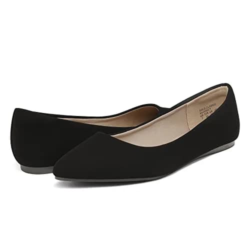 DREAM PAIRS Women's Dress Ballet Flats 6 | Pointed Toe, Faux Suede, Supportive Insole thumbnail 5