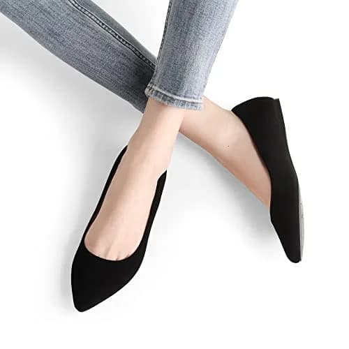DREAM PAIRS Women's Dress Ballet Flats 6.5 | Elegant Pointed Toe Flat with Support thumbnail 2