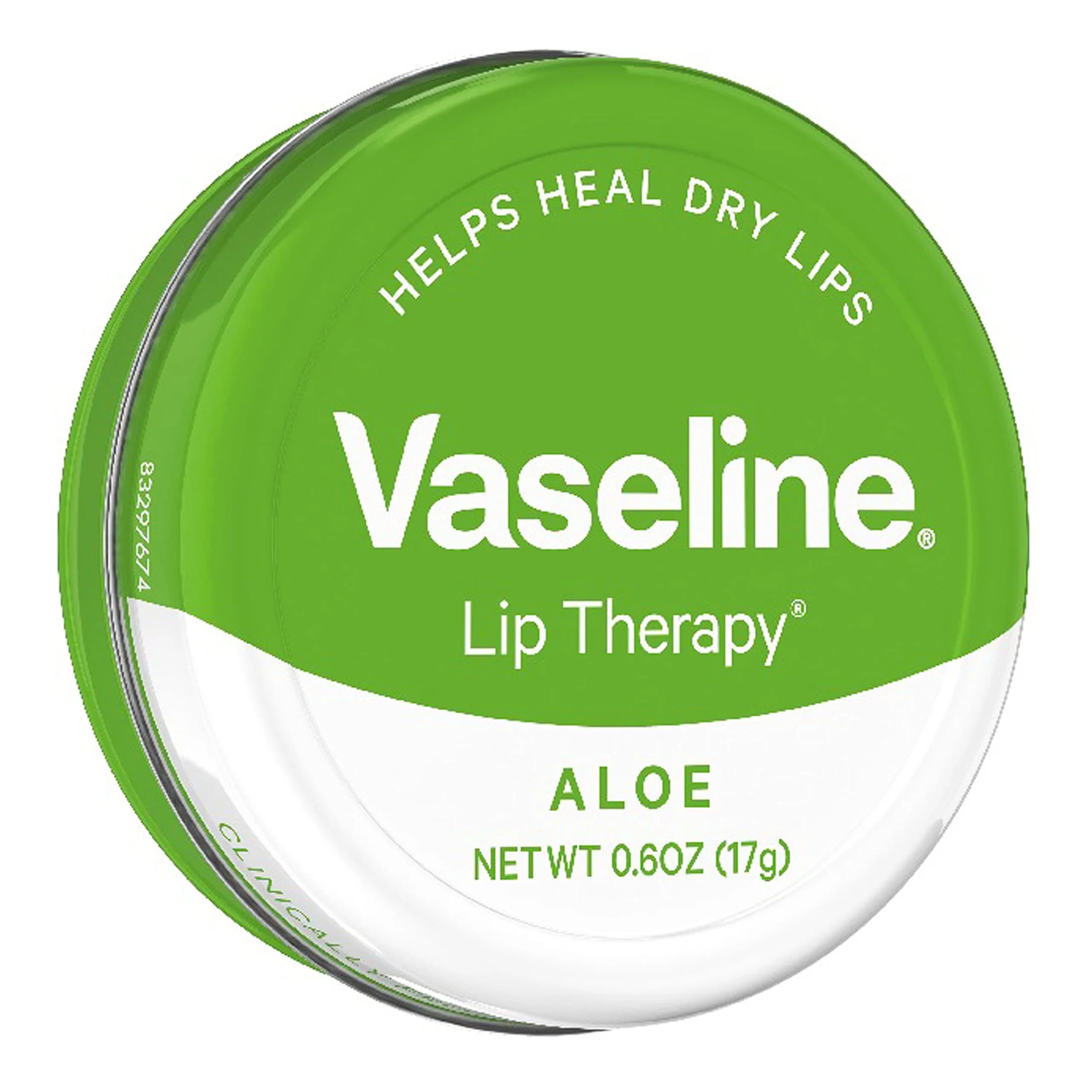 Vaseline Lip Therapy Aloe Vera Tin Lip Balm 0.6 oz (17 g) | Clinically Proven Healing for Dry Lips - view 2
