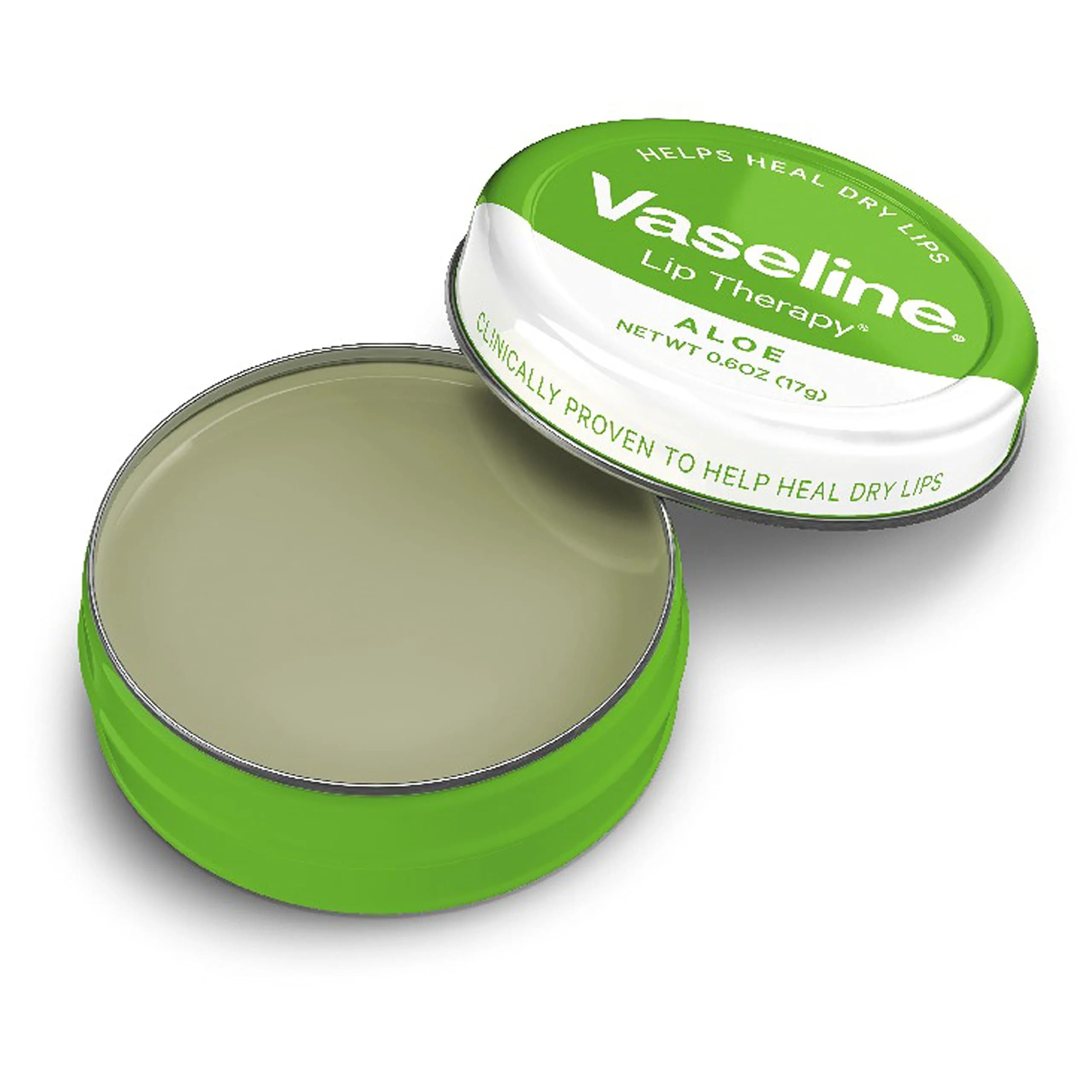 Vaseline Lip Therapy Aloe Vera Tin Lip Balm 0.6 oz (17 g) | Clinically Proven Healing for Dry Lips - view 3