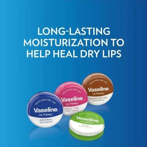 Vaseline Lip Therapy Aloe Vera Tin Lip Balm, 2 Count (Pack of 1) | Clinically Proven Healing for Dry Lips thumbnail 3