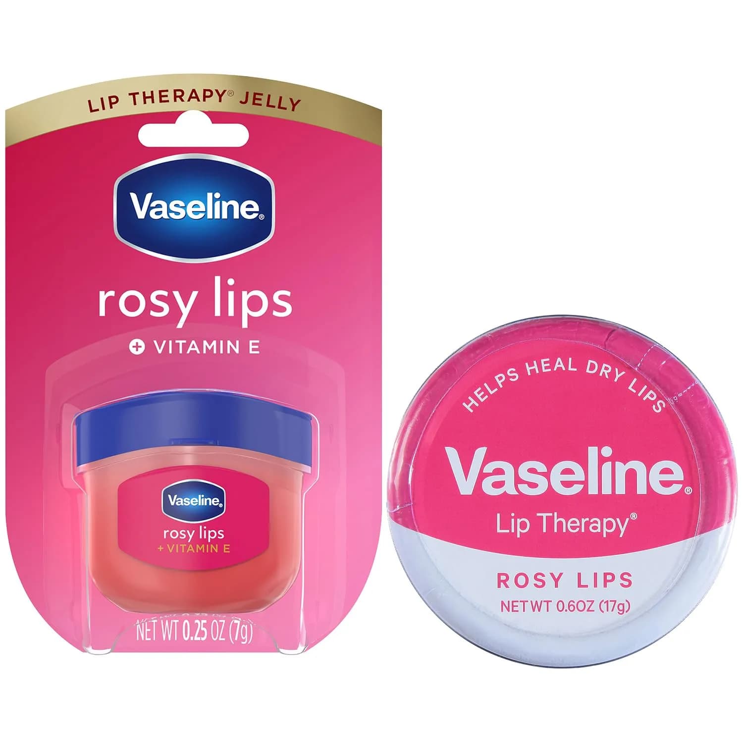 Vaseline Lip Therapy Aloe Vera Tin Lip Balm, 2 Count (Pack of 1) | Clinically Proven Healing for Dry Lips - main product image