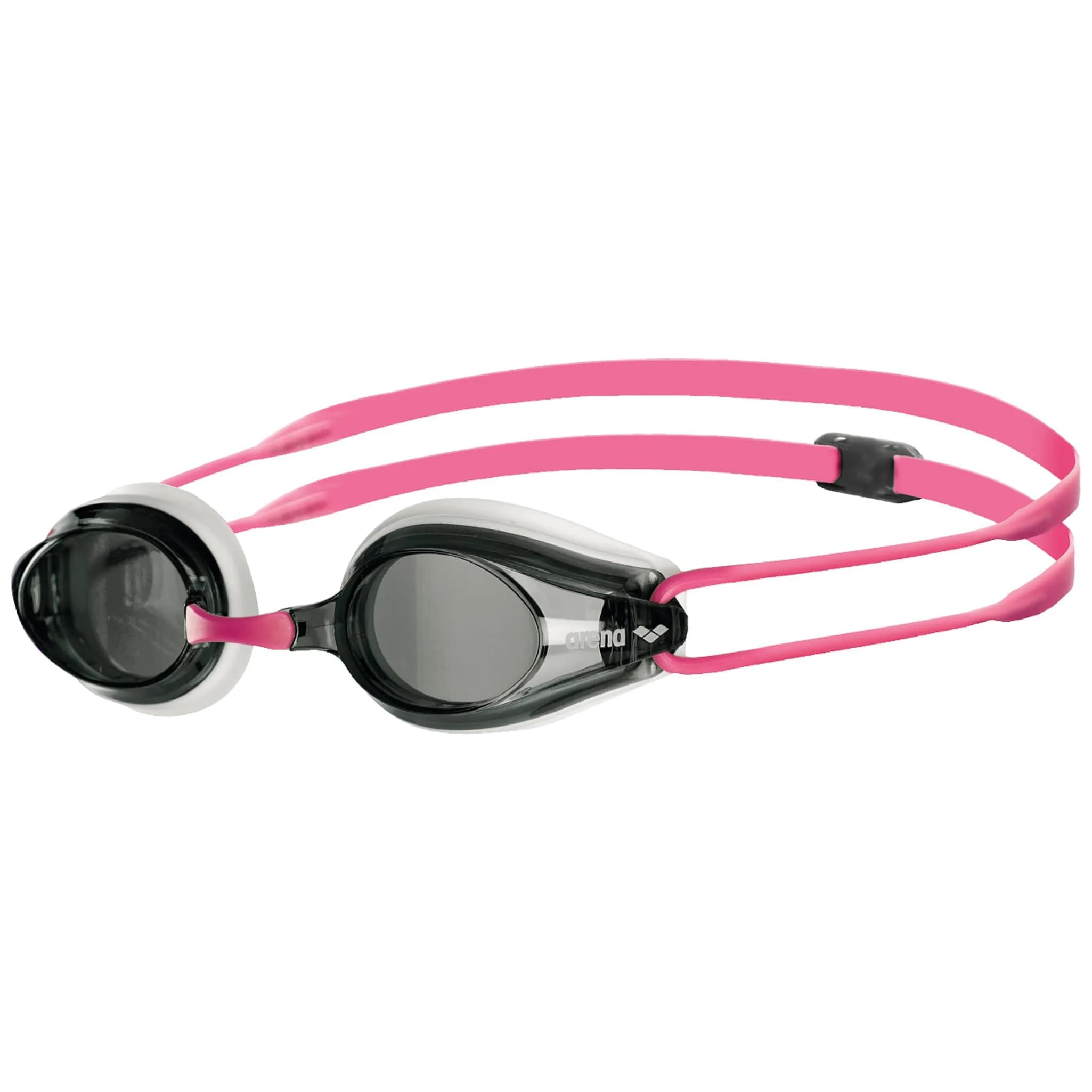 ARENA Tracks Adult Non-mirror Racing Swim Goggles - White / Smoke / Fuchsia - main product image