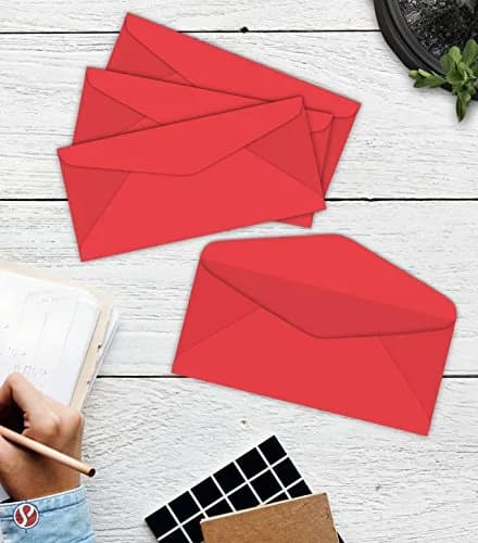 S Superfine Printing Rocket Red Bright Color #10 Envelopes | 4 1/8" x 9 1/2" | Bulk Pack of 50 thumbnail 3