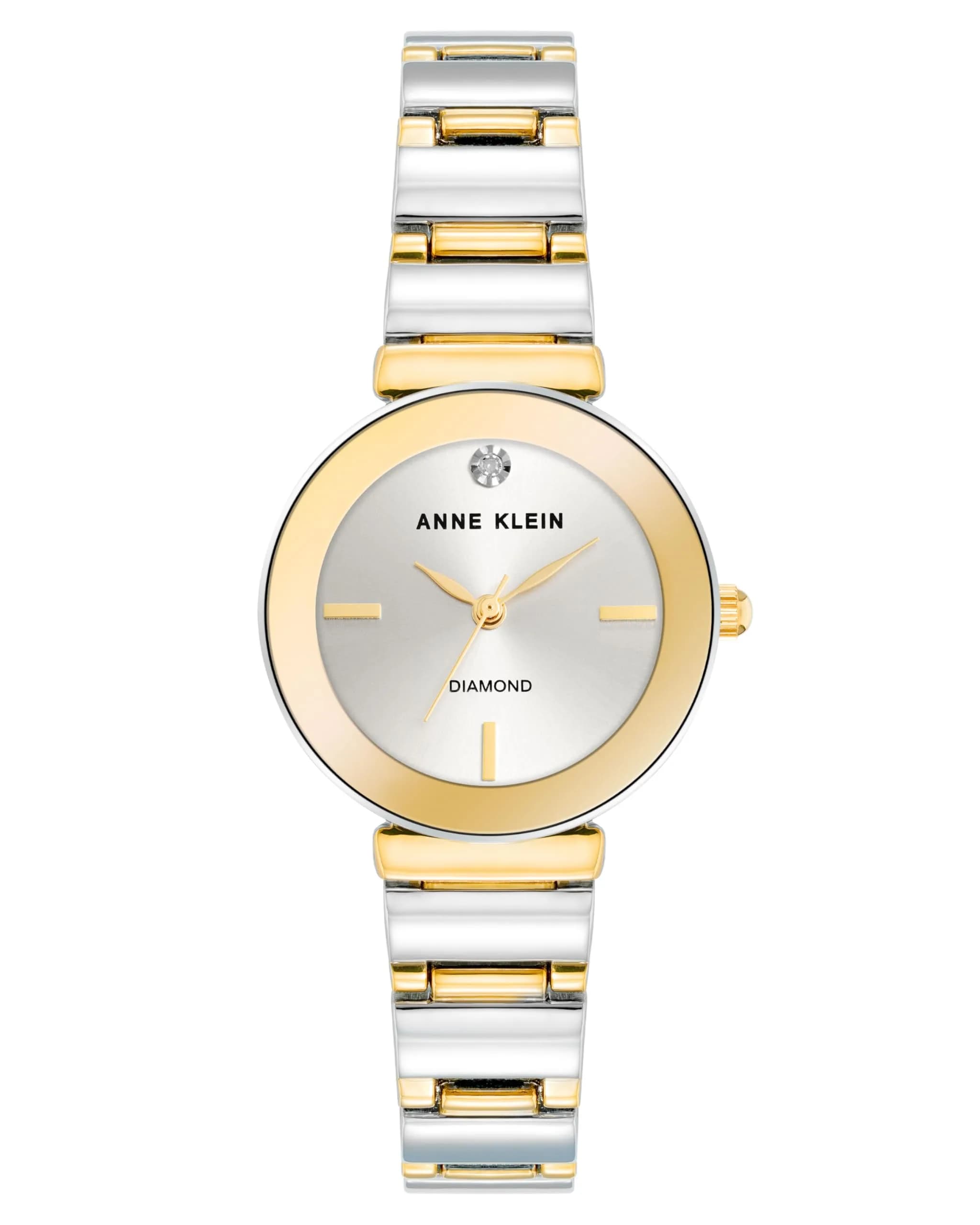 Anne Klein Women's Genuine Diamond Dial Bracelet Watch 28mm (1.1 inches) | Elegant Two-Tone Quartz Timepiece - main product image