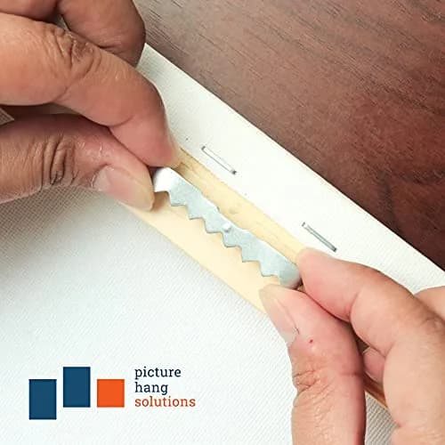 Picture Hang Solutions Sawtooth Picture Hangers, 100 Pack, 1.75" x 0.25", Silver | Holds up to 10 lb thumbnail 6