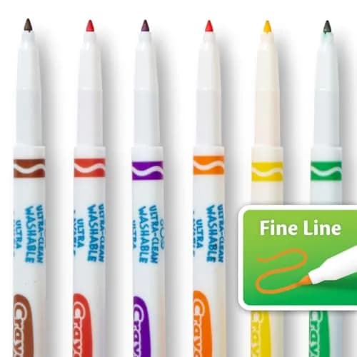 Crayola Ultra Clean Washable Markers (40ct) | Non-Toxic Fine Line Art Supplies for Kids Ages 3+ thumbnail 5