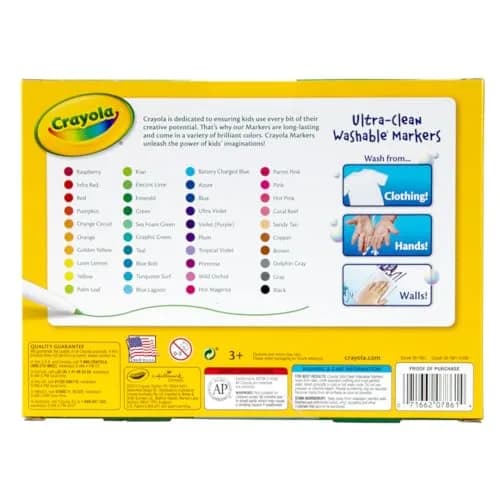 Crayola Ultra Clean Washable Markers (40ct) | Non-Toxic Fine Line Art Supplies for Kids Ages 3+ thumbnail 2