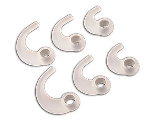 Far End Gear BudLoks Earphone Sport Grips for in-Ear and Ear Canal Earbuds, Clear | Soft Silicone Locking Wings for Active Use thumbnail 1