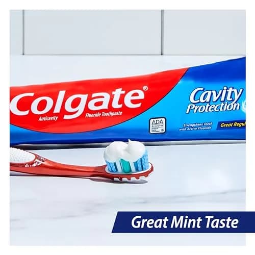 Colgate Cavity Protection Toothpaste with Fluoride, Minty Great Regular Flavor, 6 Oz Tube | ADA Accepted thumbnail 4