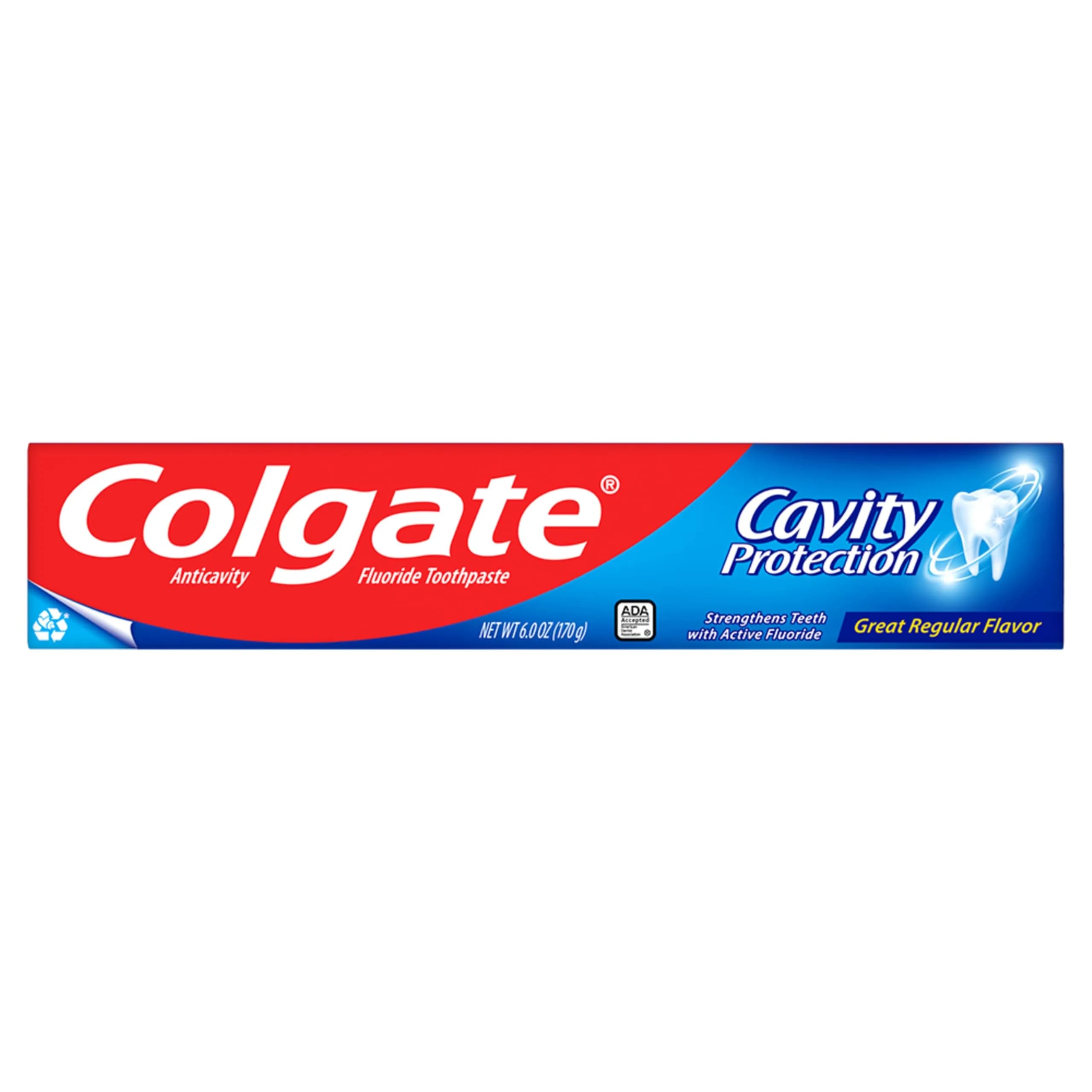 Colgate Cavity Protection Toothpaste with Fluoride, Minty Great Regular Flavor, 6 Oz Tube | ADA Accepted - main product image
