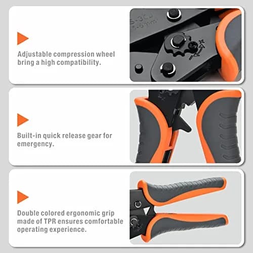 IWISS Ratchet Wire Crimping Tool Set with 5 Interchangeable Jaws & Wire Stripper | 1 Kg Tool Set thumbnail 5