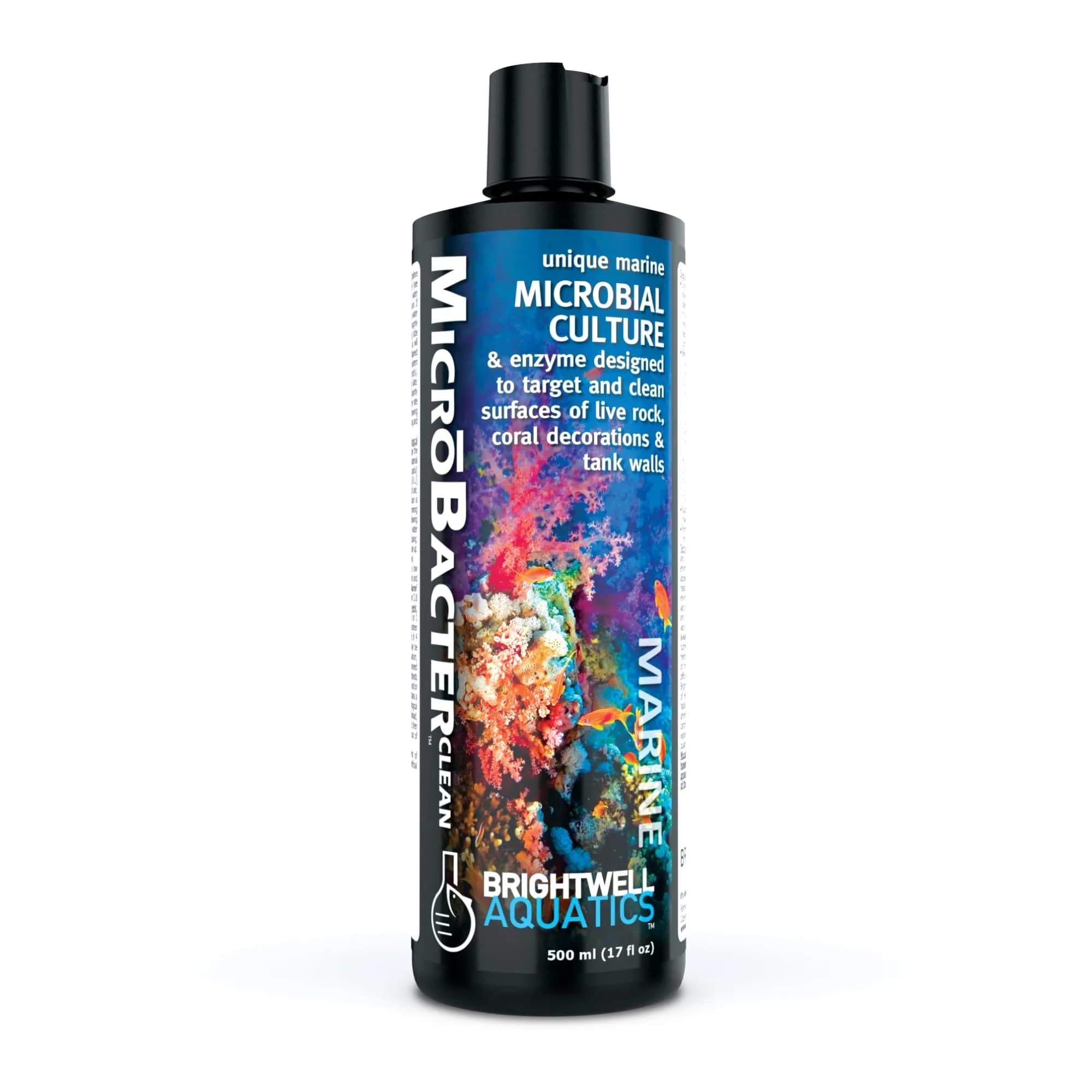 Brightwell Aquatics MicroBacter Clean Marine Aquarium Cleaner Aid, 500 ml | Natural bacterial solution for healthy aquariums