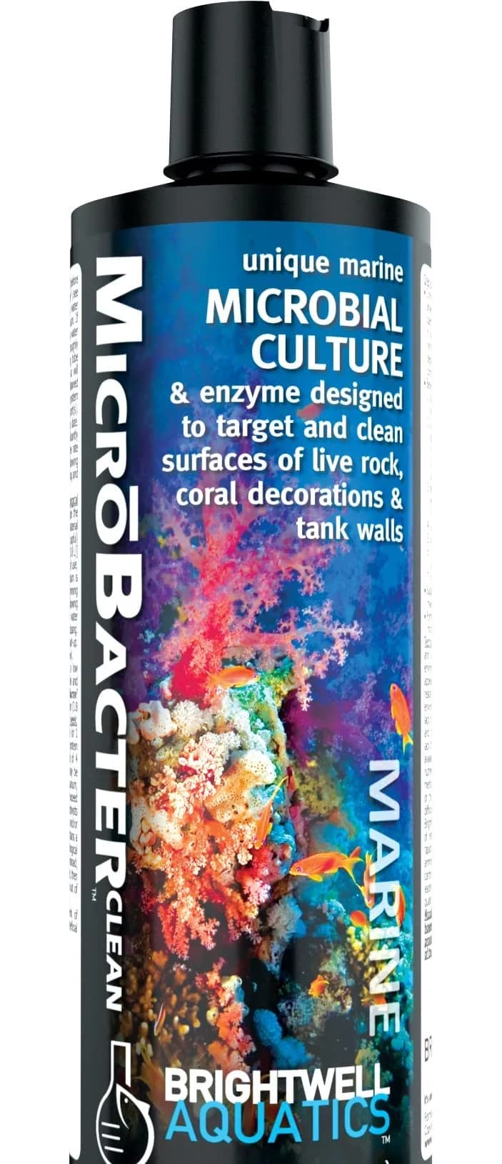 Brightwell Aquatics MicroBacter Clean Marine Aquarium Cleaner Aid, 250 ml | Natural bacterial solution for healthy aquariums