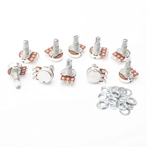 Swhmc A100K Ohm Guitar Potentiometer 10-Pack | 6mm Split Shaft thumbnail 7