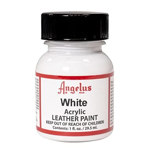 Angelus Acrylic Leather Paint White 30ml (1 Fl Oz) | Professional Flexible Crack Resistant Paint for Shoes - view 2