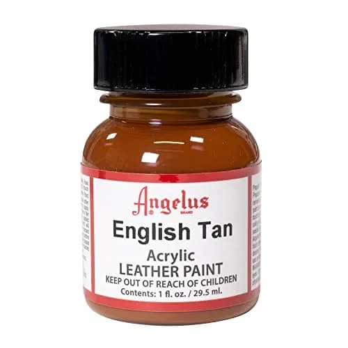 Angelus Acrylic Leather Paint English Tan (1 fl oz / 29.57 ml) | USA-Made for Shoes, Bags & Furniture - view 3