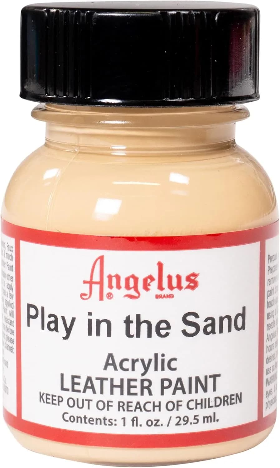 Angelus Acrylic Leather Paint, Play in The Sand, 1 Fl Oz (29.57 ml) | Non-Toxic & Water-Based - main product image