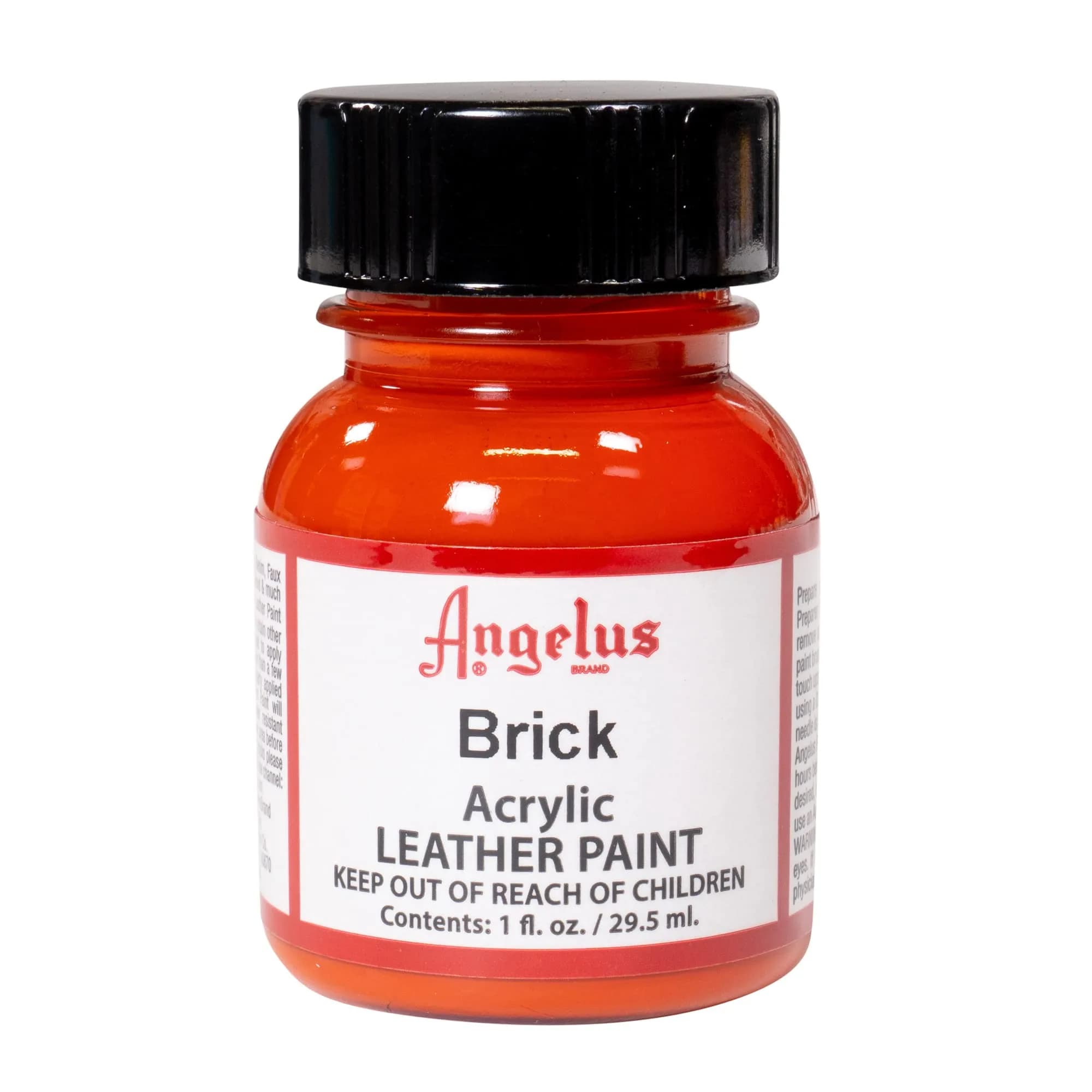 Angelus Acrylic Leather Paint, Brick Color, 1 Fl Oz (30ml) | USA-Sourced Craft Paint - main product image
