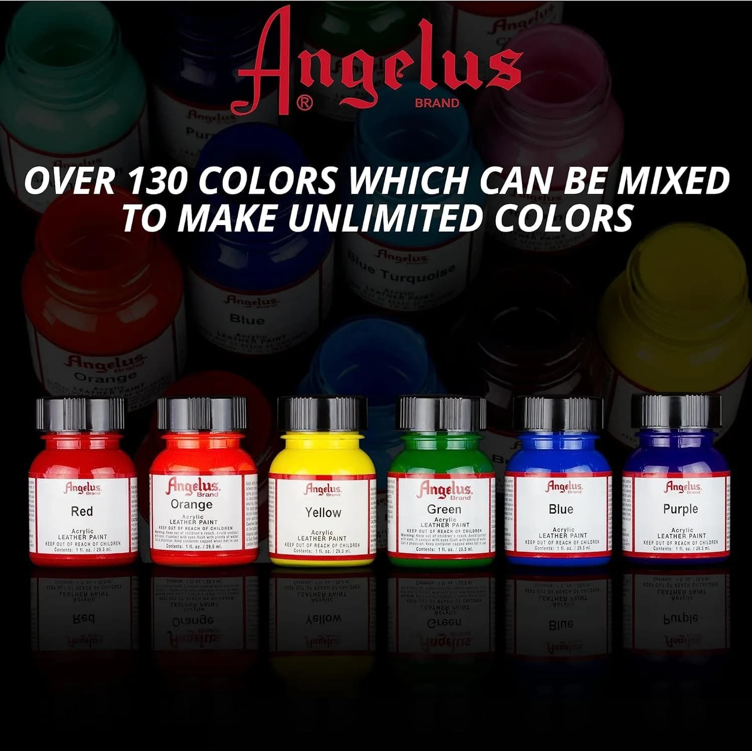 Angelus Acrylic Leather Paint, Brick Color, 1 Fl Oz (30ml) | USA-Sourced Craft Paint - view 5