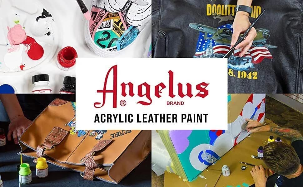 Angelus Leather Paint Neon Tropic Sun Yellow 1 oz | Bright, Non-Toxic, Water-Based Leather Color thumbnail 8