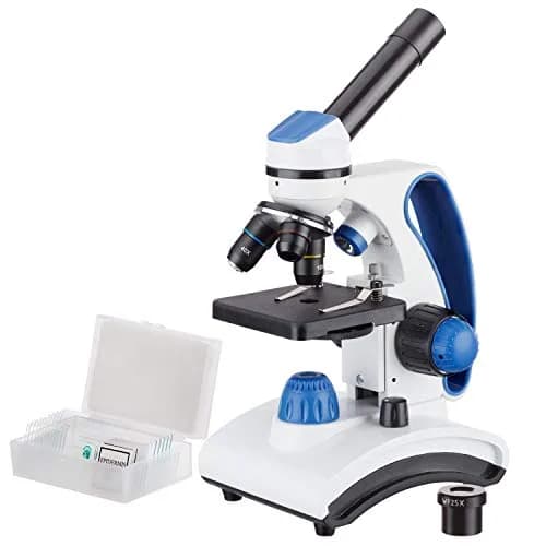 AmScope M162C-2L-PB10 1000X Dual Light Glass Lens Microscope | High Power Monocular with Metal Frame thumbnail 1