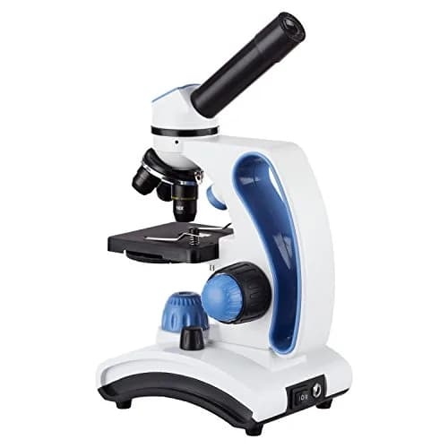 AmScope M162C-2L-PB10 1000X Dual Light Glass Lens Microscope | High Power Monocular with Metal Frame thumbnail 3