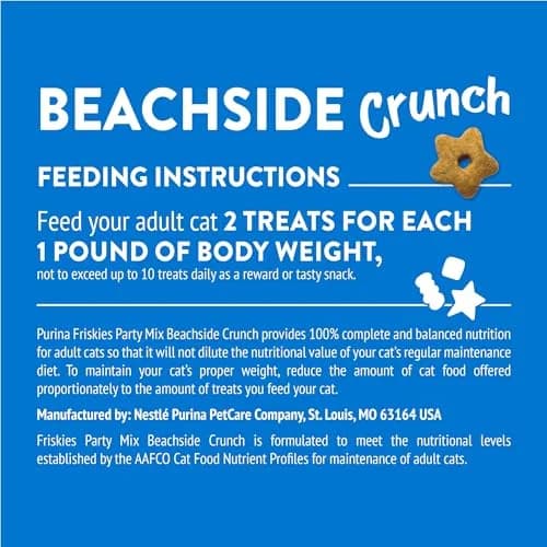 Purina Friskies Party Mix Beachside Crunch Cat Treats, 20 oz (567 g) | Seafood Flavors, Less Than 2 Calories Per Treat thumbnail 9