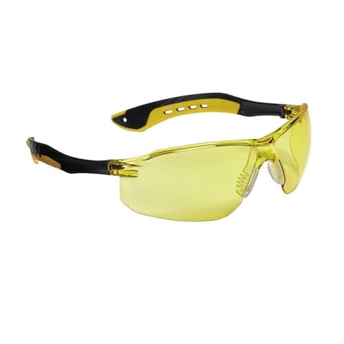 3M Flat Temple Safety Eyewear with Amber Lens | Impact Resistant & UV Protection thumbnail 1