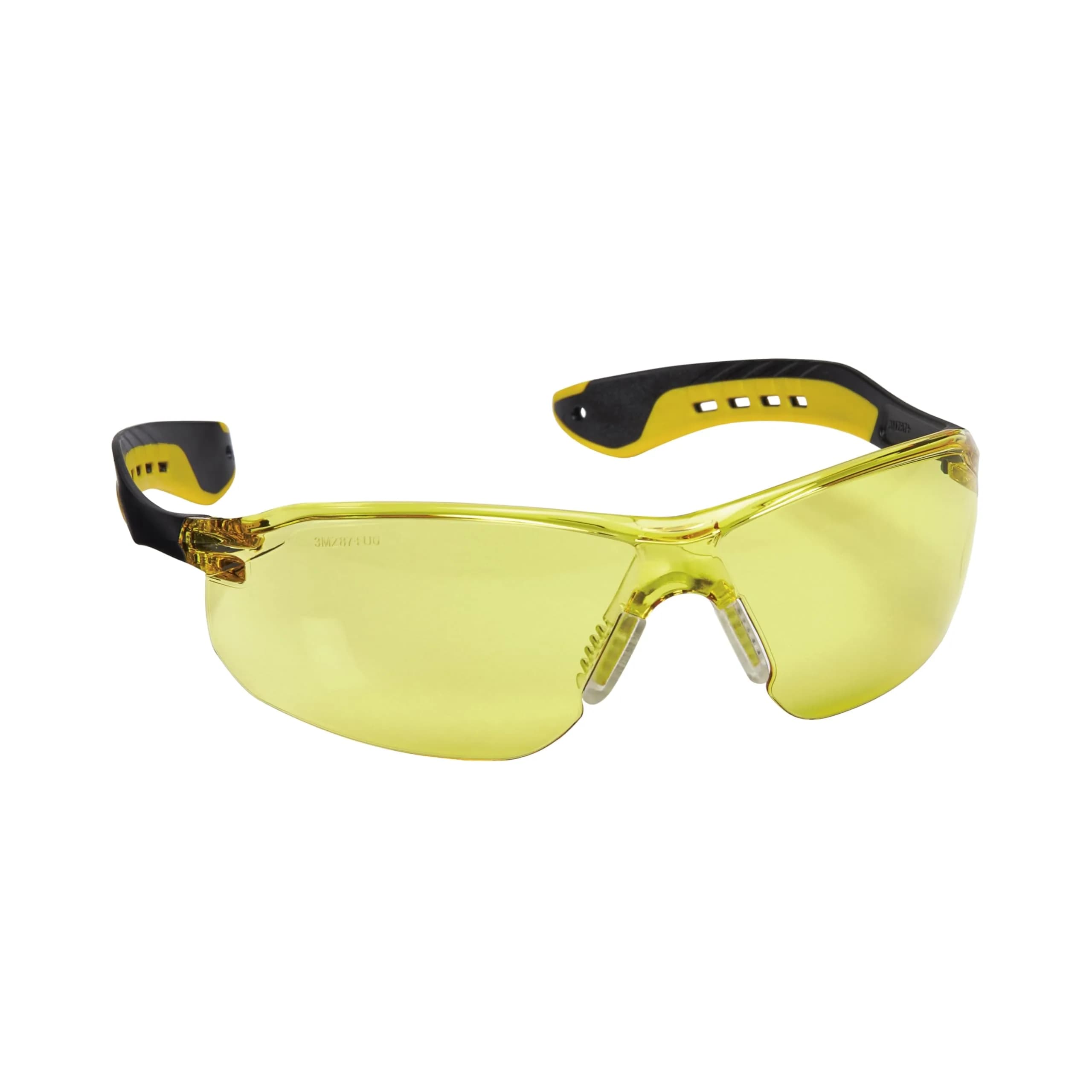 3M Flat Temple Safety Eyewear with Amber Lens | Impact Resistant & UV Protection - view 2
