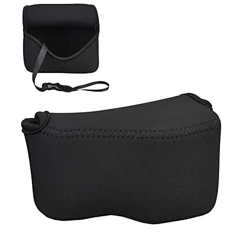JJC Neoprene Camera Case Pouch for Compact Camera + Lens Below 4.7x2.9x3.4" | Waterproof, Elastic & Stylish - main product image