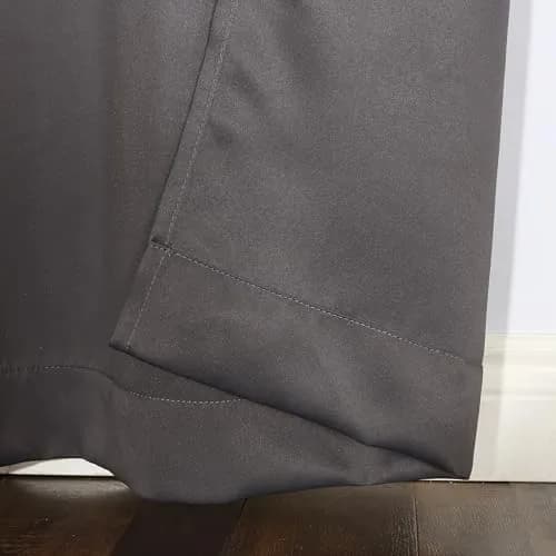 Sun Zero Easton Energy Saving Blackout Grommet Curtain Panel, 40" x 95", Charcoal | Blocks Light & Noise, Keeps Home Cooler thumbnail 3