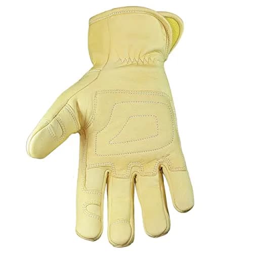 Youngstown Glove Leather Ground Utility Gloves for Men - Kevlar Lined - Cut, Puncture, Flame Resistant, Arc Rated, Tan, Large thumbnail 2