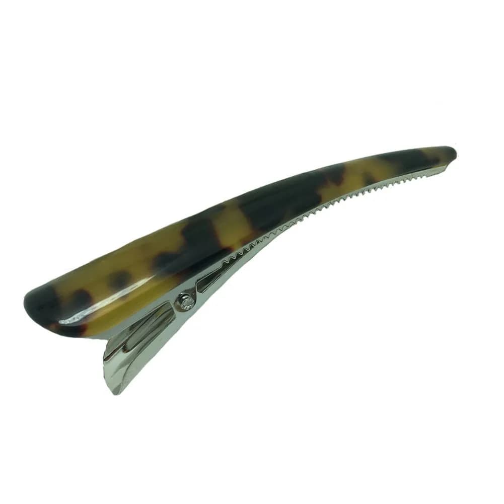 Meilliwish Leopard Wedding Alligator Hair Clip 3.1" | Stylish Leopard Pattern for Women — Brown