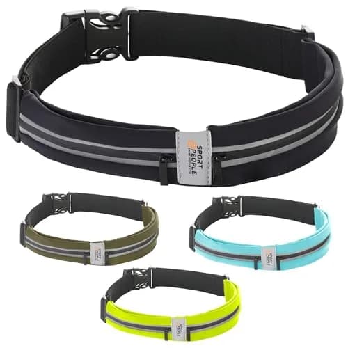 sport2people Running Belt Waterproof Phone Holder Reflective Waist Pack | Fits Most Phones, Adjustable 26-49" thumbnail 1