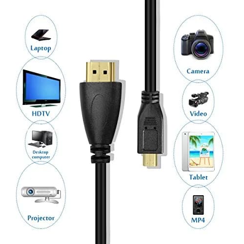 UCEC Coiled Micro HDMI to HDMI Cable 3.2FT | 4K HDR Support, Flexible & Portable thumbnail 7